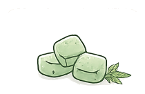 Ícone ilustrativo de gummies de cannabis medicinal