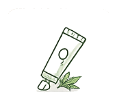 Ícone ilustrativo de creme tópico de cannabis medicinal