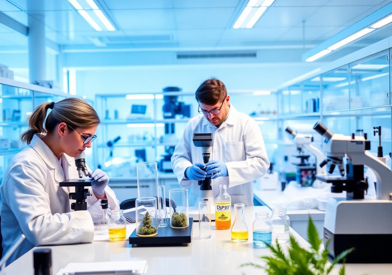 Pesquisa científica em laboratório
